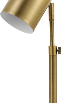 Globe Electric 52097 Pratt 18" Desk Lamp, Matte Brass Finish, Adjustable Height, in-Line Rocker On/Off Switch
